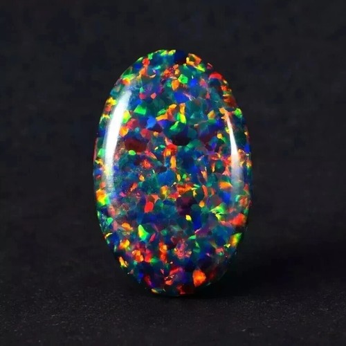 Natural black fire - fire, opal
